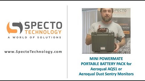 Mini Powermate Portable Battery Pack for Aeroqual AQS1 or Aeroqual Dust Sentry Monitors