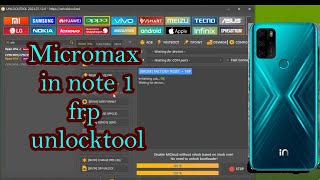 micromax in note 1 frp unlocktool