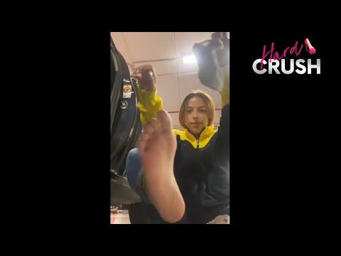 Spanish Girl Crush Fruit With Feet in Public PREV (silvia crush fetish)