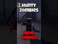 Brand New Codes in Hunty Zombies | Roblox