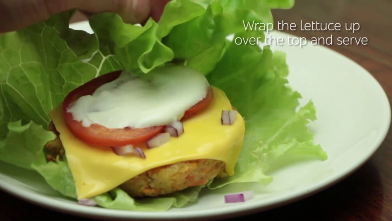 How To Make Chickpea Cheeseburger Lettuce Wraps YouTube