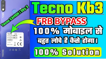 Camon i sky 3 | tecno kb3 brp bypass in mobile no pc