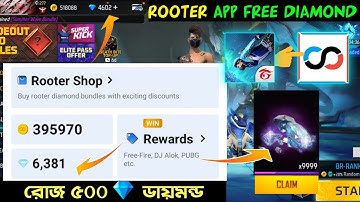 How To Use Rooter App For Free Fire Diamonds | Rooter App Se Diamond Kaise Le | Rooter App Free Fire