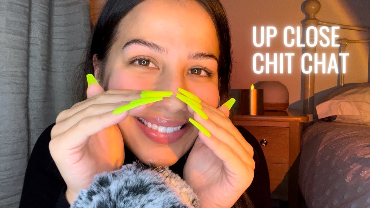 ASMR XL Nail Tapping & Up-Close Whisper Ramble with Hand Sounds & Movements 🗣🎙