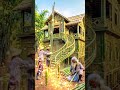 Poor craftsman builds amazing bamboo water house 🏡 #ai #house #crafts