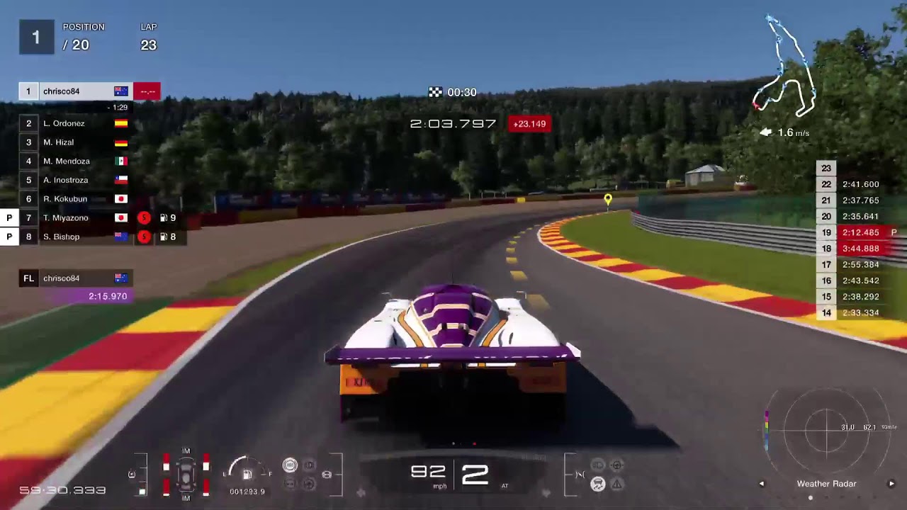 GT7 - WTC800 Spa 24hr Layout - 1 Hour Endurance - Jaguar XJR-9 '88 - With Tuning