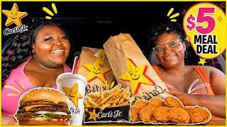 Carl's Jr. $5 Meal Deal Mukbang 🍔 | DeLexisEats
