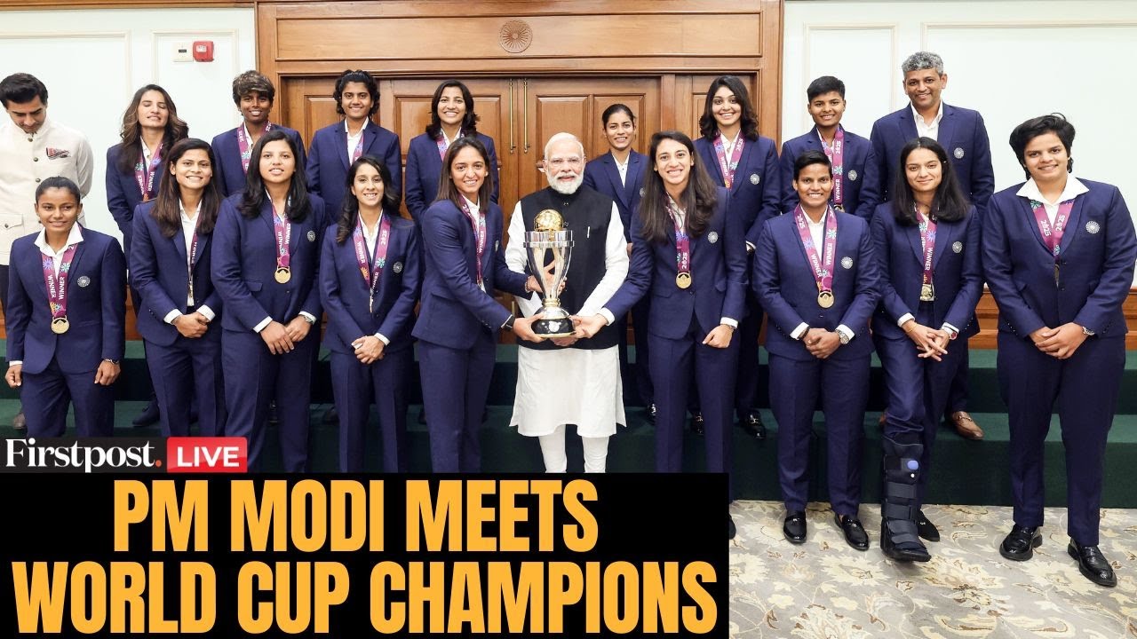 LIVE PM Modi Felicitates ICC Women S World Cup Winning Team Indian Cricket N18G