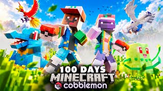 100 days in a COBBLEMON WORLD (Duos Pokemon Minecraft)