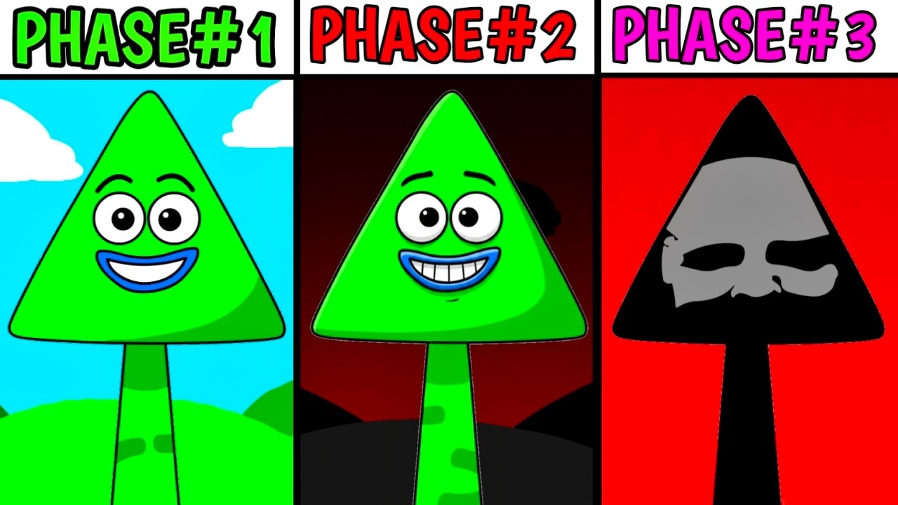All Phases in New Incredibox Sprunki OC of Triangle: From Phase 1 to Phase 3