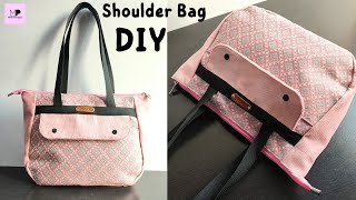 DIY Shoulder Bag With Zipper | Easy Shoulder Bag Sewing Tutorial