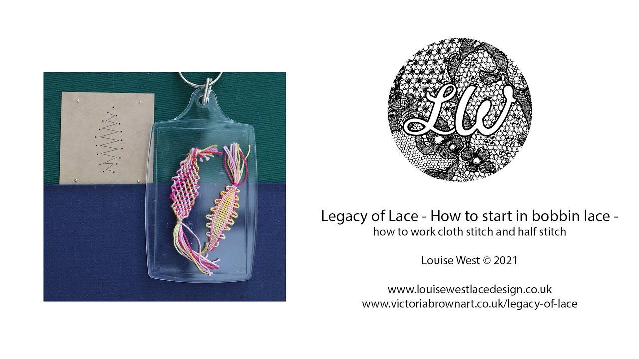 Legacy of Lace how to start in bobbin lace cloth stitch and half stitch YouTube