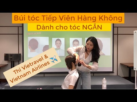 BÚI TÓC Tiếp Viên Hàng Không dành cho tóc NGẮN ✈️