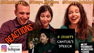 3 Idiots Chatur's speech | Reaction !!!