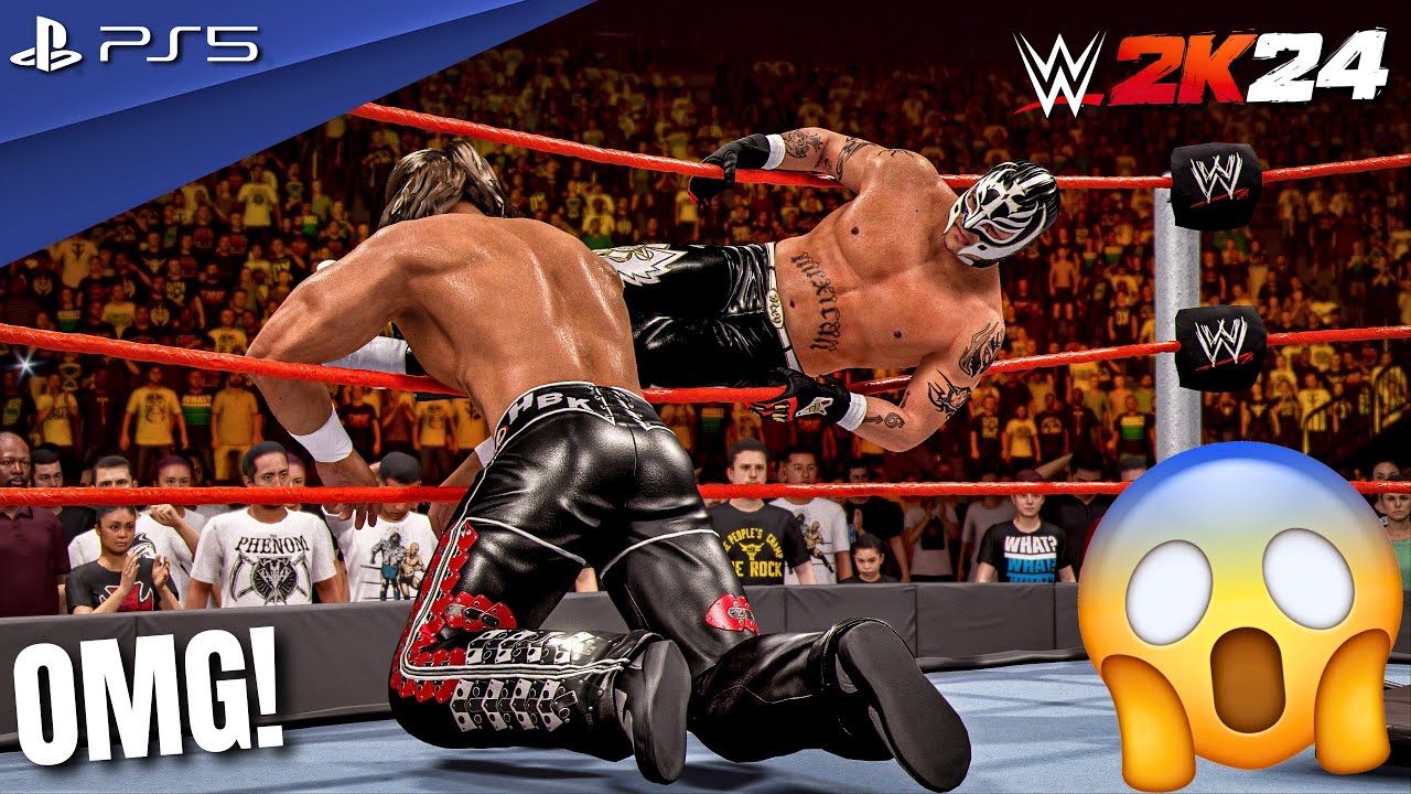 WWE 2K24 - Rey Mysterio vs. Shawn Michaels - Amazing Match at Monday Night RAW | PS5™ [4K60]