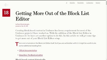 24 Days 2021 - Day 18 - Getting More Out of the Block List Editor
