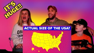 Graham Family Reacts to How BIG is the USA Actually?