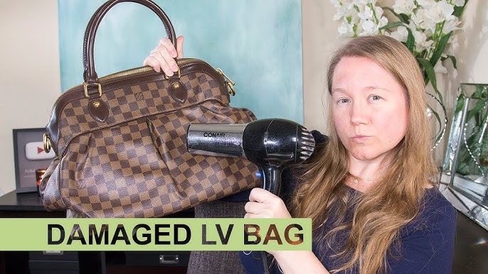 How to get creases and folds out of a Louis Vuitton bag. 