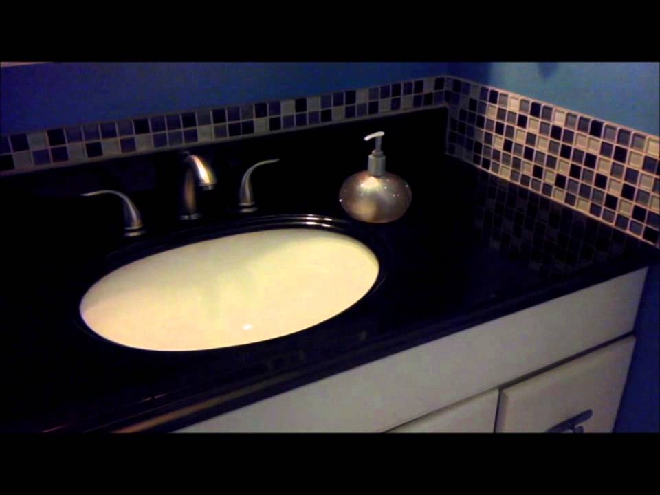 Diy Update Bathroom Vanity Granite Counter Top Easy Affordable