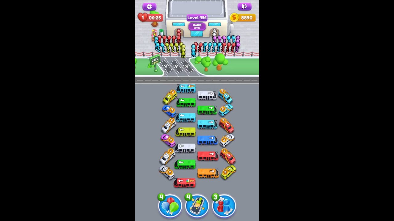 Crowd Express Boarding Puzzle Level 496 - Hard - YouTube