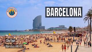 Barcelona Walking Tour 4K City Guide Narrated, Cc