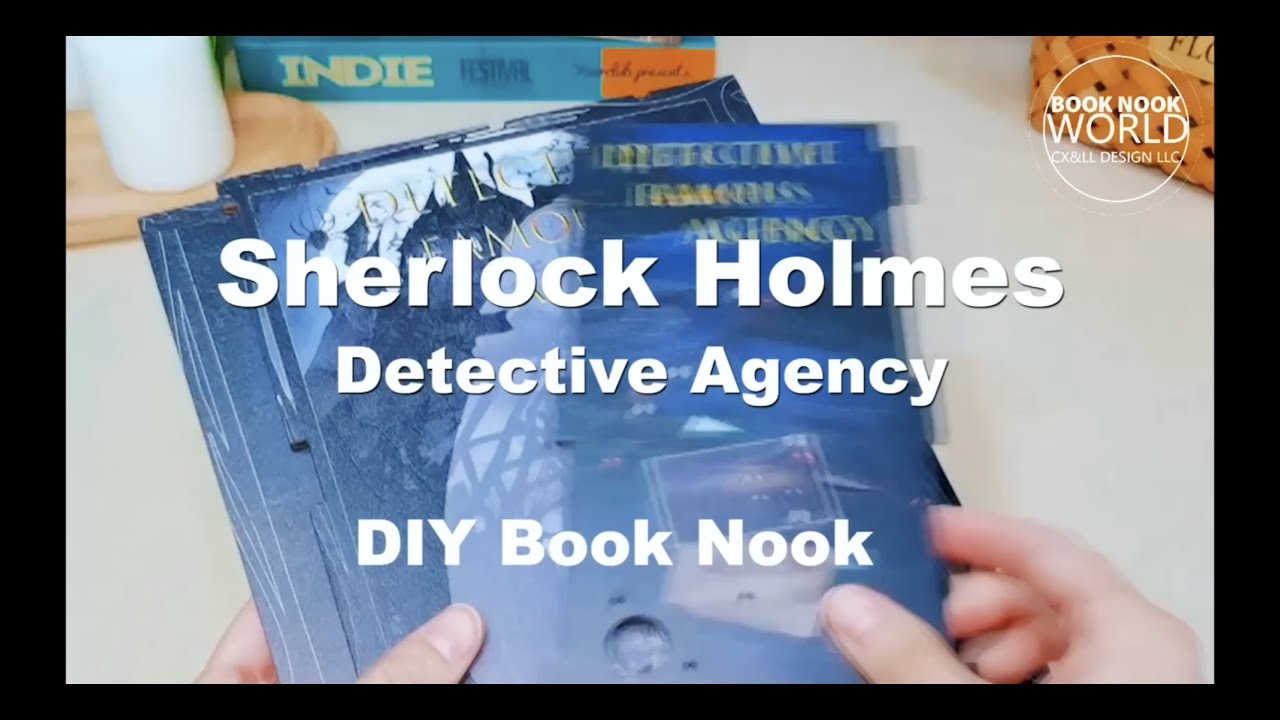 Sherlock Holmes Detective Agency DIY Book Nook Kit (with Music Box)