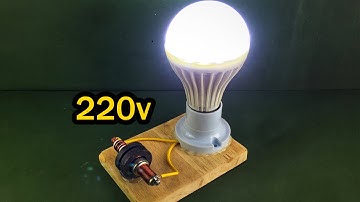 Amazing Generator Free Energy Self Running Using By Spark Plug With Light Bulb 220v