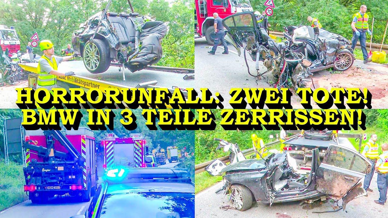 +++ HORRORUNFALL MIT 2 TOTEN +++ BMW IN 3 TEILE ZERRISSEN | FLUCHT VOR DER POLIZEI | FEUERWEHR