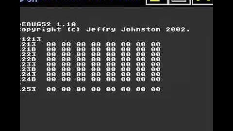 ATARI 5200 DEBUG52 V1 10 by Jeffry Johnston 2002 PD PLAYED FROM JUM 52 EMULATOR
