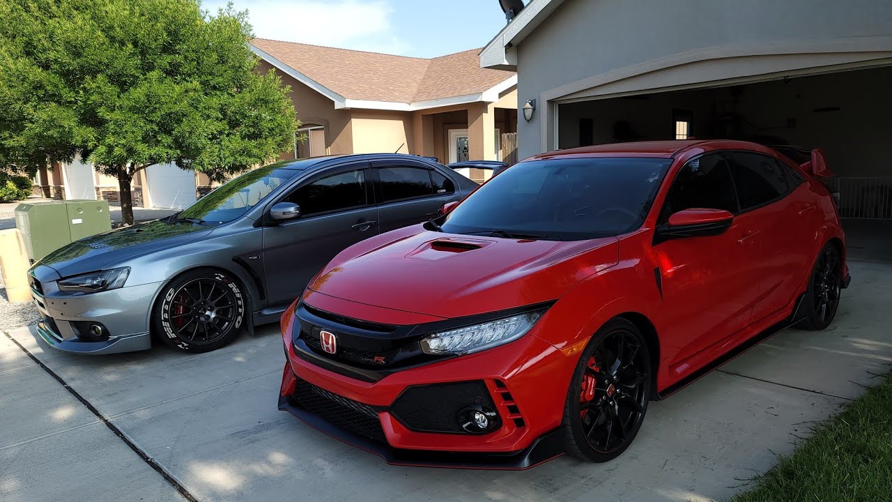 Evo X vs Civic type R - YouTube