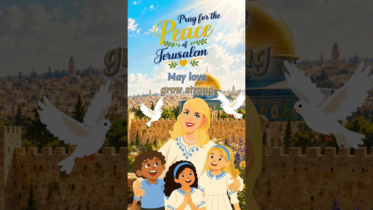 Preview of "Pray for the Peace of Jerusalem-with Larissa #singalongsongs #israel #jewishkids #jerusalem"