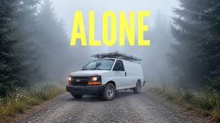 Vanlife at an Abandoned Cold War Radar Station | Fog, Forest & Sasquatch 🫈