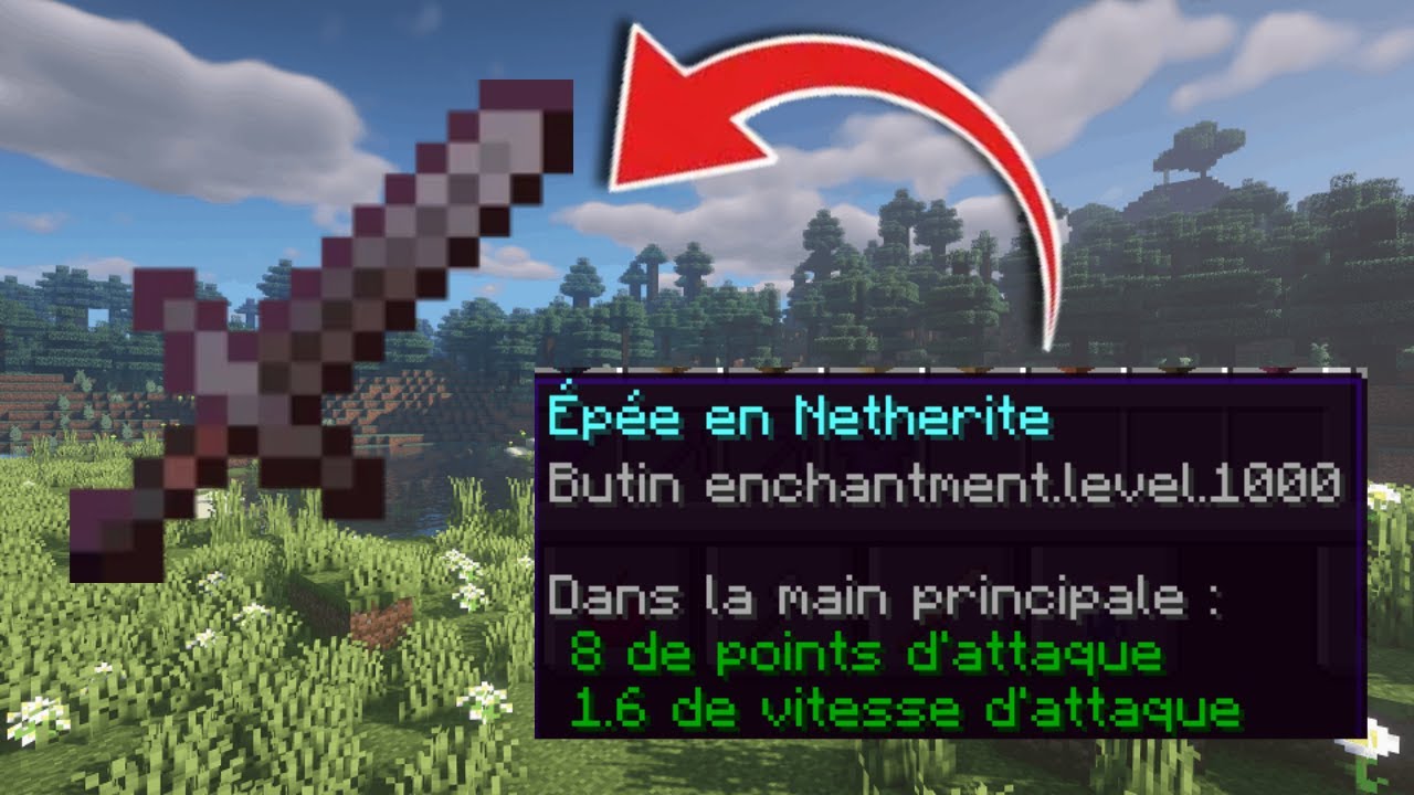 Comment avoir une épée Butin 1000 sur Minecraft ?! - YouTube
