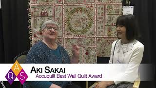 Aki Sakai Wins The Accuquilt Best Wall Quilt Award At Aqs Quiltweek In Paducah