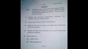 Jammu University sem 3 zoology paper