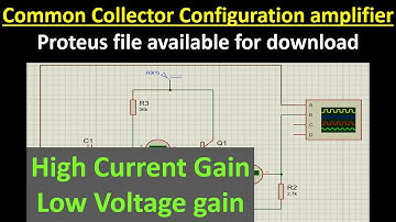 Common collector ( CC ) amplifier in Proteus | Project file available for download