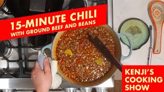 15-Minute Weeknight Chili | Kenji's Cooking Show screenshot 5