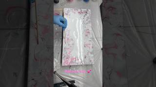 Pretty pink and grey ballon kisses 💕 #paintpouring #acrylicpouring #fluidartist