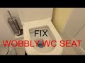 How to FIX loose and wobby soft-close toilet seat - DIY in 3 minutes.