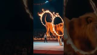 The lion's jump was not executed correctly.#lion #circus