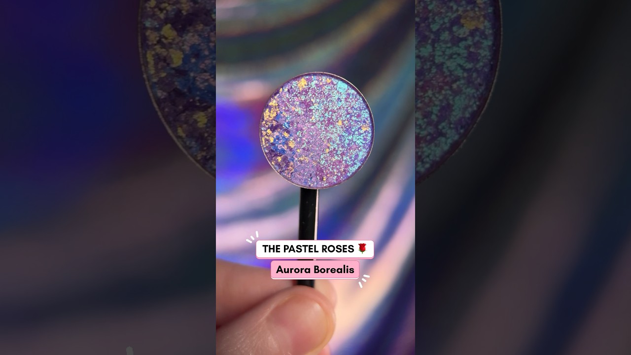 The pastel Roses 🌹 Aurora Borealis single pressed eyeshadow swatches