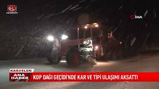 Kop Daği Geçi̇di̇nde Kar Ve Ti̇pi̇ Ulaşimi Aksatti