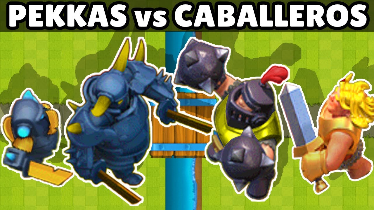 PEKKA + MINI PEKKA vs CABALLERO DORADO + MEGA CABALLERO OLIMPIADAS de