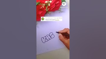 #viral 😍😍😍KASHVI in bubble letters #art #shorts
