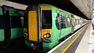 Southern 377 trains leaving and arriving at London Victoria on 2 November 2021.