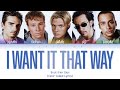 Backstreet Boys - I Want It That Way (Color Coded Lyrics)