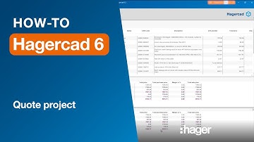 Hagercad 6 How-to videos 10: Quote a project