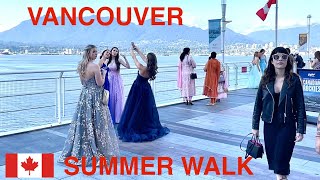 [4k] Summer walk in Vancouver Downtown ,BC, Canada, 2023