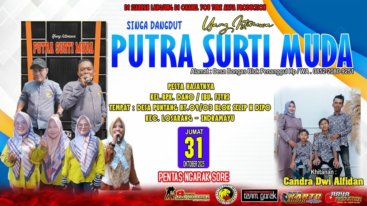🔴 📡 LIVE STREAMING ❗ SINGA DANGDUT❗PUTRA SURTI MUDA ❗JUMAT 31 OKTOBER 2025❗PUNTANG-LOSARANG-IM