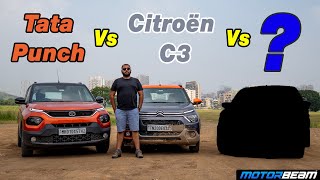 Tata Punch vs Citroen C3 vs Hatchback - 0-100, Comfort, Space Compared! | MotorBeam
